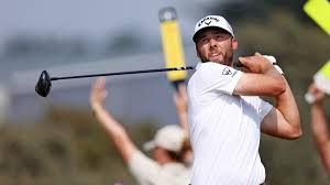 Sam Burns walking the fairway during the 154th Open Championship at Royal Birkdale.