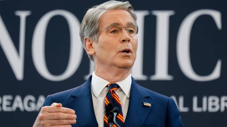 Treasury Secretary Scott Bessent speaks during an economic forum event.