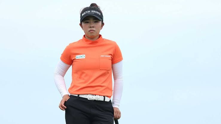 Miyū Yamashita playing at the Royal Lytham & St. Annes golf course before the 2026 AIG Women's Open.