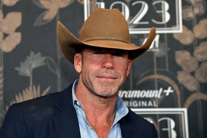 Taylor Sheridan attending a premiere event for his series 1923 in Las Vegas, Nevada.