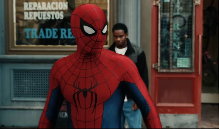 Spider-Man featured in promotional imagery for the film Spider-Man: Brand New Day.