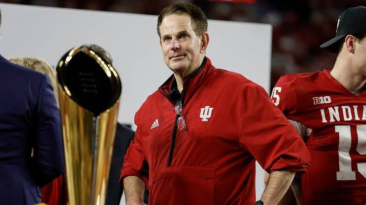 Indiana head coach Curt Cignetti speaks at a press conference during Big Ten media days in Las Vegas.
