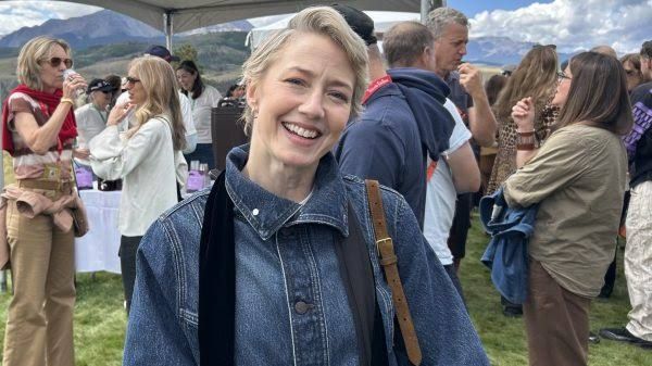 Carrie Coon and other stars at the opening day brunch of the Telluride Film Festival in the Colorado mountains.