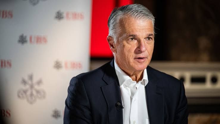 UBS CEO Sergio Ermotti speaking during a Bloomberg Television interview in Zurich, Switzerland.