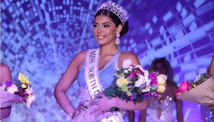 Brittany Boltinhouse wearing a sash and crown during the Miss North Carolina USA 2026 competition.