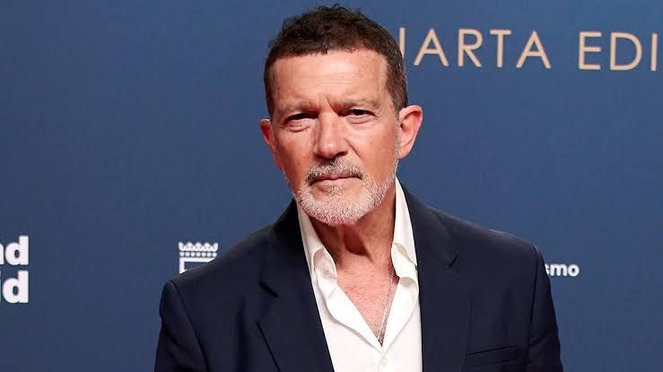 Antonio Banderas in a suit attending an event in Madrid, Spain, in August 2026.