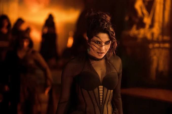 Priyanka Chopra appearing in character as Mandakini in the film Varanasi directed by S.S. Rajamouli.