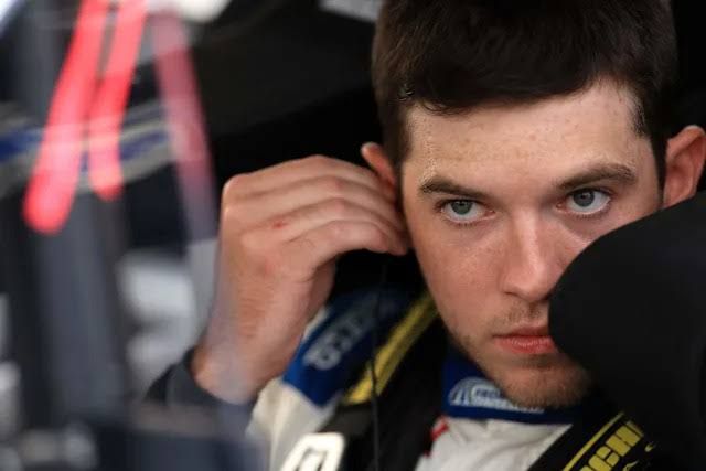 Chandler Smith prepares his No. 38 Ford F-150 for the NASCAR Craftsman Truck Series race at Lucas Oil Indianapolis Raceway.