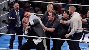 John Cena stands in the center of the ring during a WWE event at Madison Square Garden.