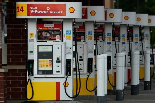 Gas station pumps at a local stop during the summer of 2026.