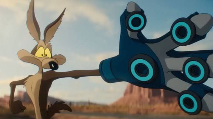 Director Dave Green on set during the production of the live-action animated film Coyote vs. Acme.