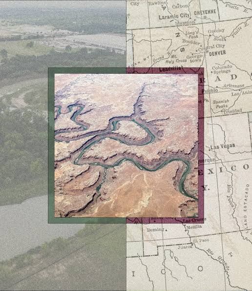 A map of the Colorado River basin showing the waterway winding through the arid landscape of the American Southwest.