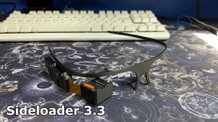 Custom PCB and 3D-printed housing for the Sideloader 3.3 augmented reality headset.
