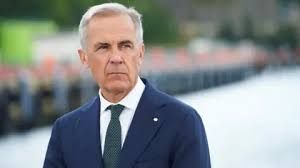 Canadian Prime Minister Mark Carney during a public announcement regarding hydro agreements.