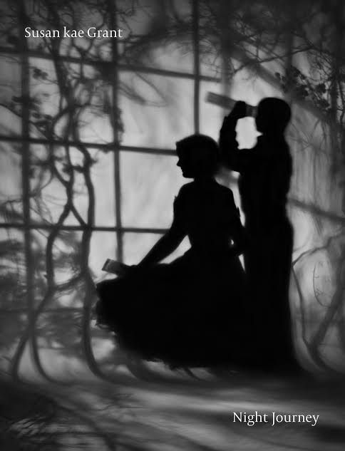 Black and white silhouette photography by Susan kae Grant showing two boys among dream-like animal figures.