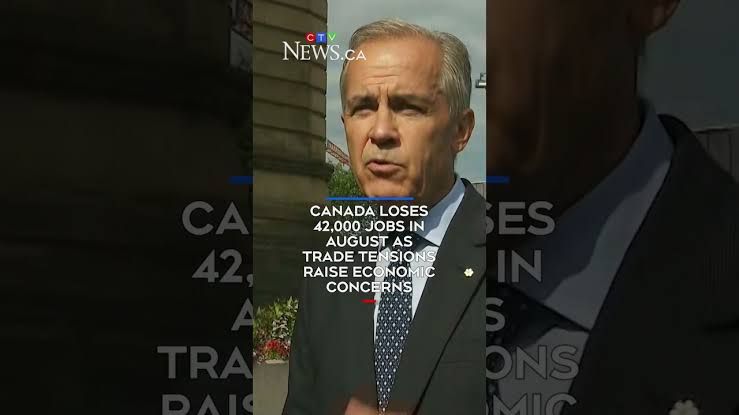Abigail Bimman reporting on the Canadian labor market decline during a CTV News broadcast.