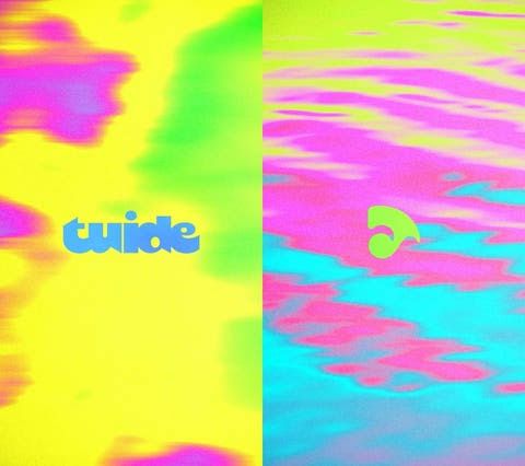 TUIDE logo motion graphic featuring bright colors and ocean-inspired imagery for the upcoming HYBE girl group.