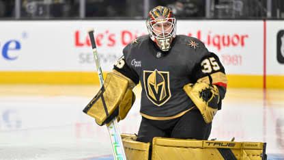 Ilya Samsonov in his goaltending gear during a previous NHL game appearance.