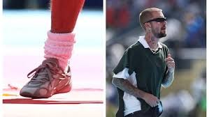 Justin Bieber performs at the 2026 FIFA World Cup Final wearing an unreleased pair of latte-colored Skylrk sneakers.