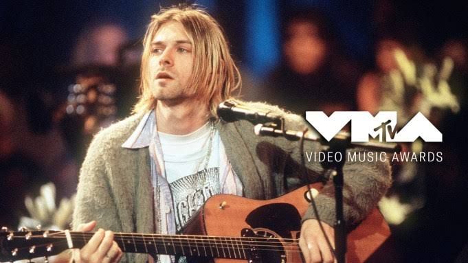 Kurt Cobain performs with Nirvana during their 1993 MTV Unplugged appearance in New York.