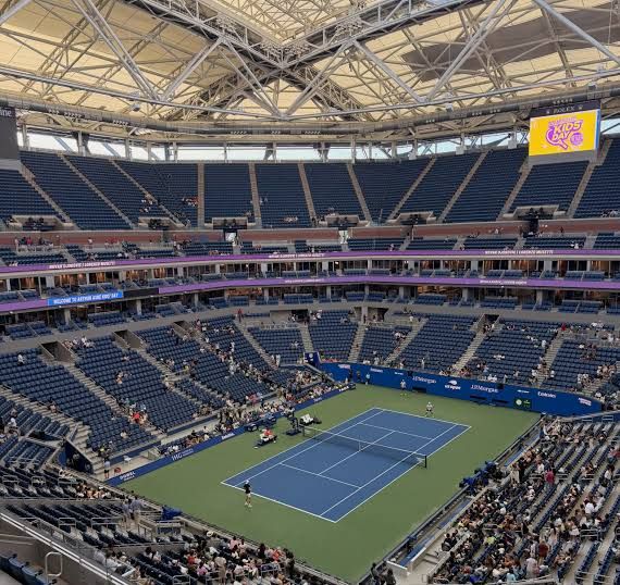 A PKS food stand at the US Open tennis tournament in Flushing Meadows, offering a selection of kosher stadium meals.