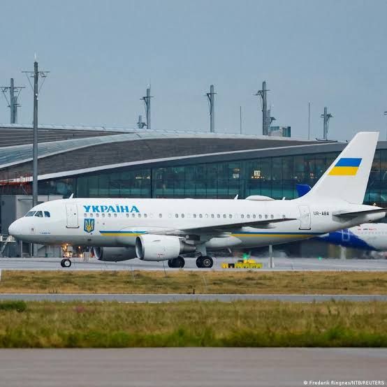 President Volodymyr Zelenskyy arriving at Gardermoen airport in Norway for the funeral of King Harald V.