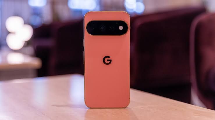 Close up of the Google Pixel 11 Pro camera bar showing the HiLight module on a clean desk background.