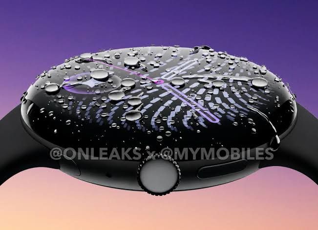 Close-up promotional image of the Google Pixel Watch 5 showing its circular OLED display and metallic casing.