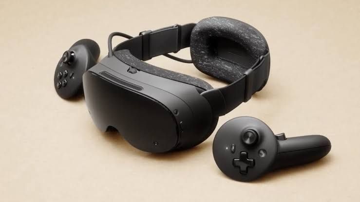 Valve logo and abstract technical diagrams representing the upcoming Steam Frame VR hardware release.