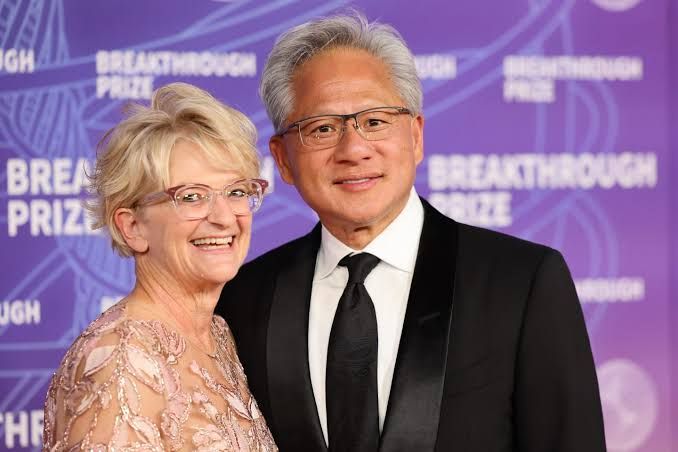 Jensen Huang and his wife, Lori, at an event announcing their $75 million donation to Vanderbilt University.