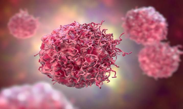Microscopic view of skin tissue cells showing mutation patterns used in dermatology cancer research.