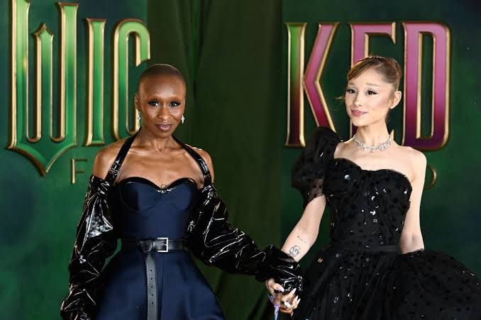 Cynthia Erivo and Ariana Grande at the Wicked: For Good European premiere in London.