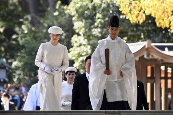 Princess Aiko of Japan arrives at Meiji Shrine to mark the anniversary of the death of the Empress of Emperor Meiji.