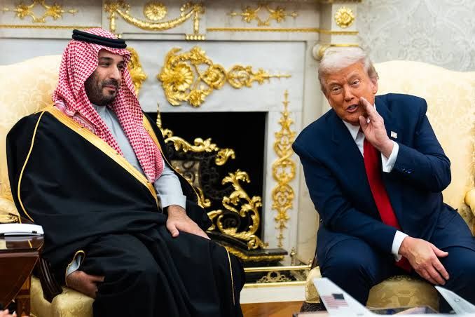 Energy Secretary Chris Wright and Saudi officials signing the 123 nuclear agreement in Washington.