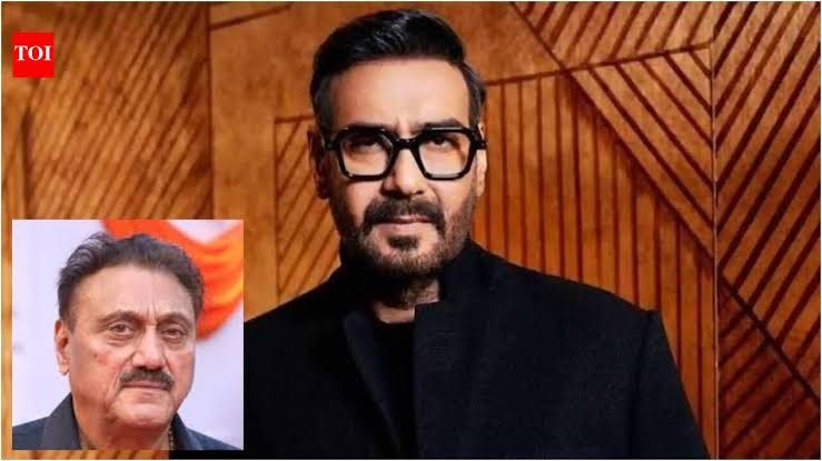 Ajay Devgn looking somber while paying tribute to his mentor and late director Kuku Kohli.
