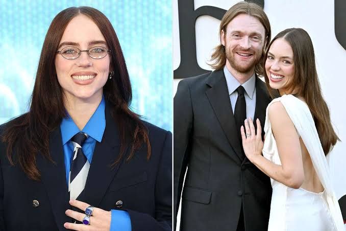 Billie Eilish, Finneas O’Connell, and Claudia Sulewski attending a red carpet event prior to the wedding.