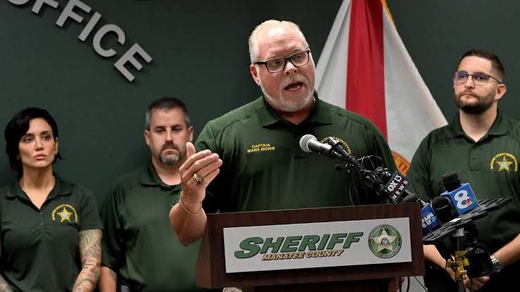 Sheriff Rick Wells holds a press conference regarding the Operation Safe Childhood arrests in Manatee County.