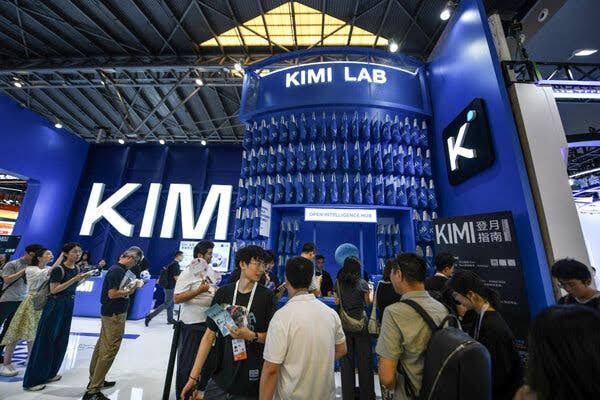 Chinese open-source AI models displayed in a digital interface, representing the competition between Washington and Beijing.