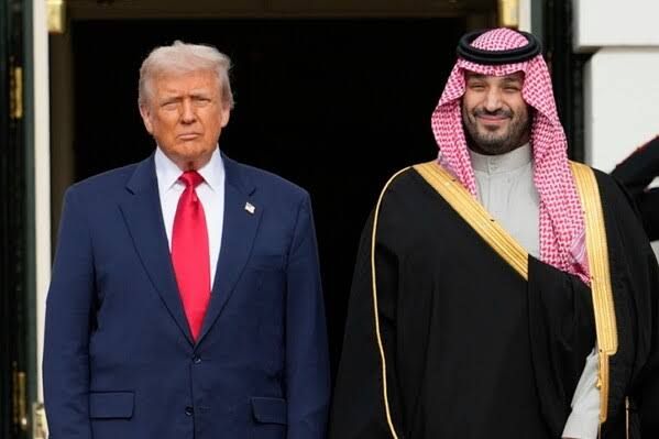 President Donald Trump and Saudi Crown Prince Mohammed bin Salman during a meeting at the White House.
