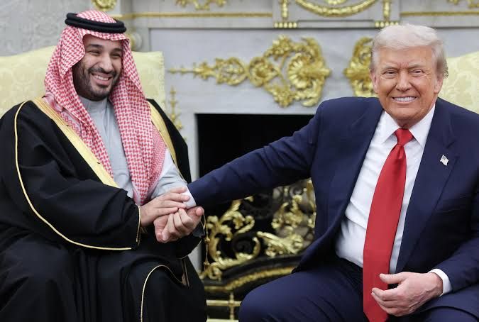 President Trump meets with Saudi Crown Prince Mohammed bin Salman in the Oval Office for a bilateral meeting.