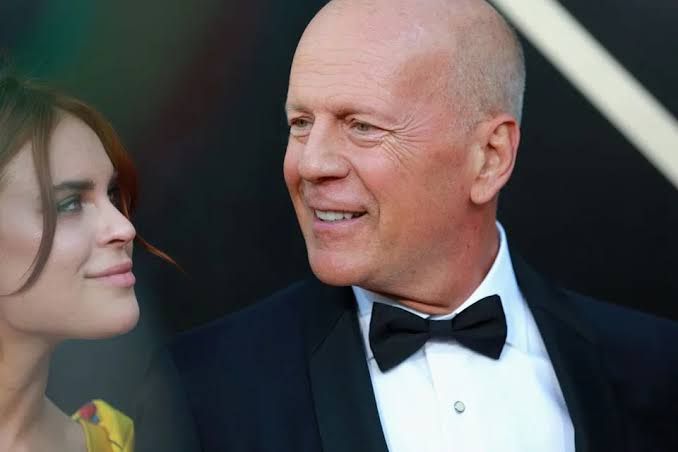 Bruce Willis and Tallulah Willis at a public event prior to his retirement from acting.