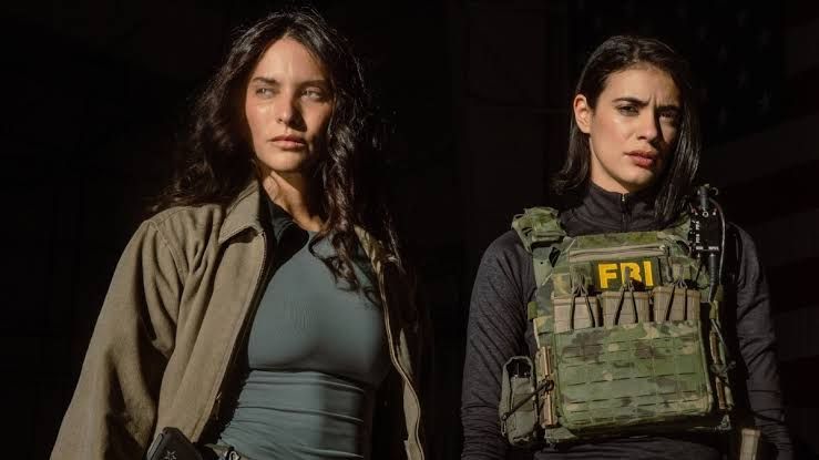Zoe Saldaña portrays Joe in a dramatic scene from the third season of the military thriller series Lioness.