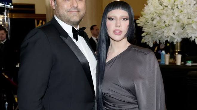 Lady Gaga and Michael Polansky attending the SNL 50th Anniversary Special in New York City.