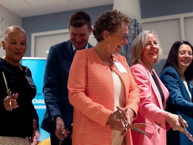 Hospital executives and officials at the grand opening of the Children’s Crisis Intervention Center at Yale New Haven.