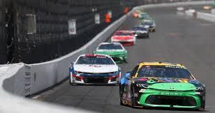 NASCAR Cup Series logo displayed above the 2026 Indianapolis race weekend schedule event list.