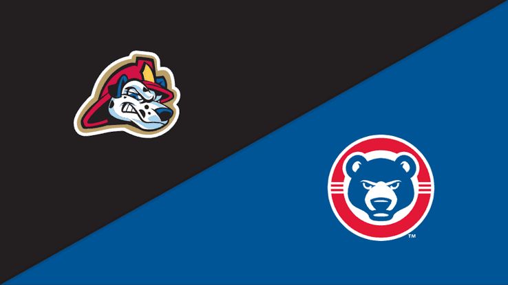South Bend Cubs celebrate a shutout victory against the Peoria Chiefs at Four Winds Field.