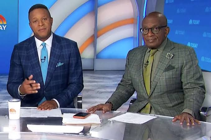 Craig Melvin and Al Roker on the set of the Today show after the security incident.