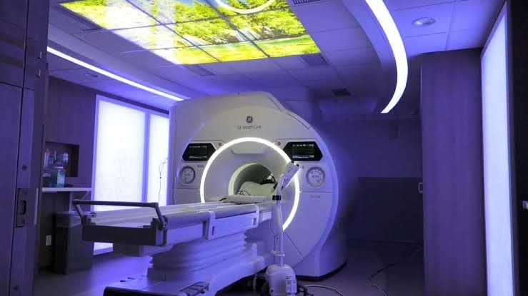 GE HealthCare’s SIGNA Sprint Elite MRI machine at Intermountain Medical Center used for AI-assisted imaging.