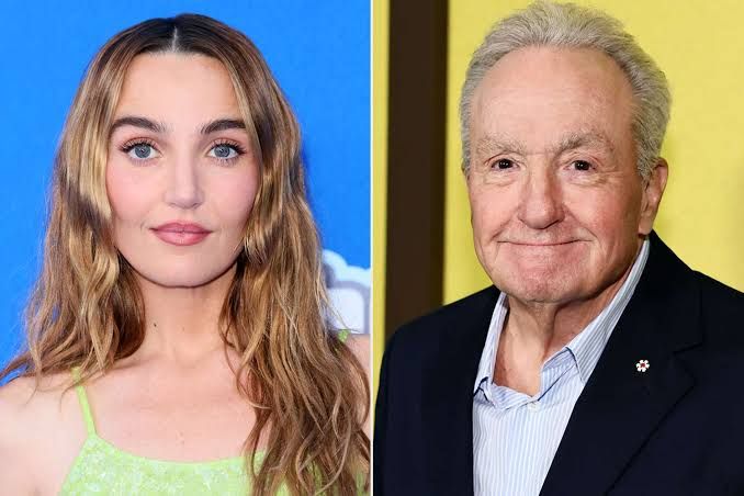 Split screen photo of comedian Chloe Fineman and producer Lorne Michaels at public events.