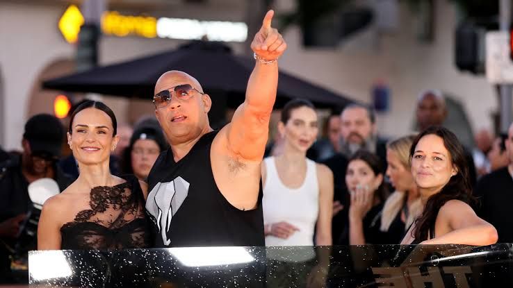 Jordana Brewster, Vin Diesel, and Michelle Rodriguez attending the 25th anniversary screening of The Fast and the Furious.
